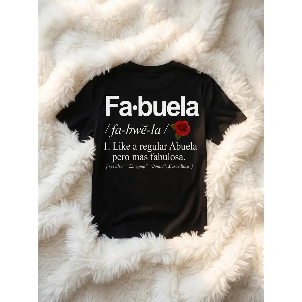 Cotton Unisex Fabuela Definiton T-Shirt Funny Fabuela Tee Shirt Casual Graphic Printed Tee