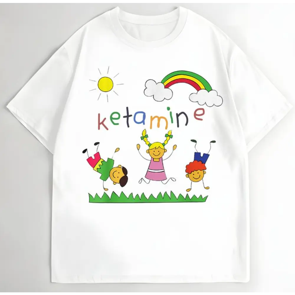 Ketamine Meme Dancing  Dank Humor T-Shirt Funny Tee Casual Graphic Shirt Oversized