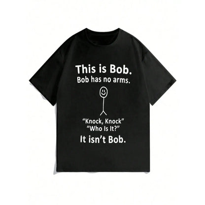 Teen Boy Slogan Print T-Shirt, Unisex Loose Fit Short Sleeve Graphic Tee, Round Neck Casual Novelty Apparel for Men and Women, Minimalist Streetwear Fashion Top, Oversized Aesthetic Slogan Shirt