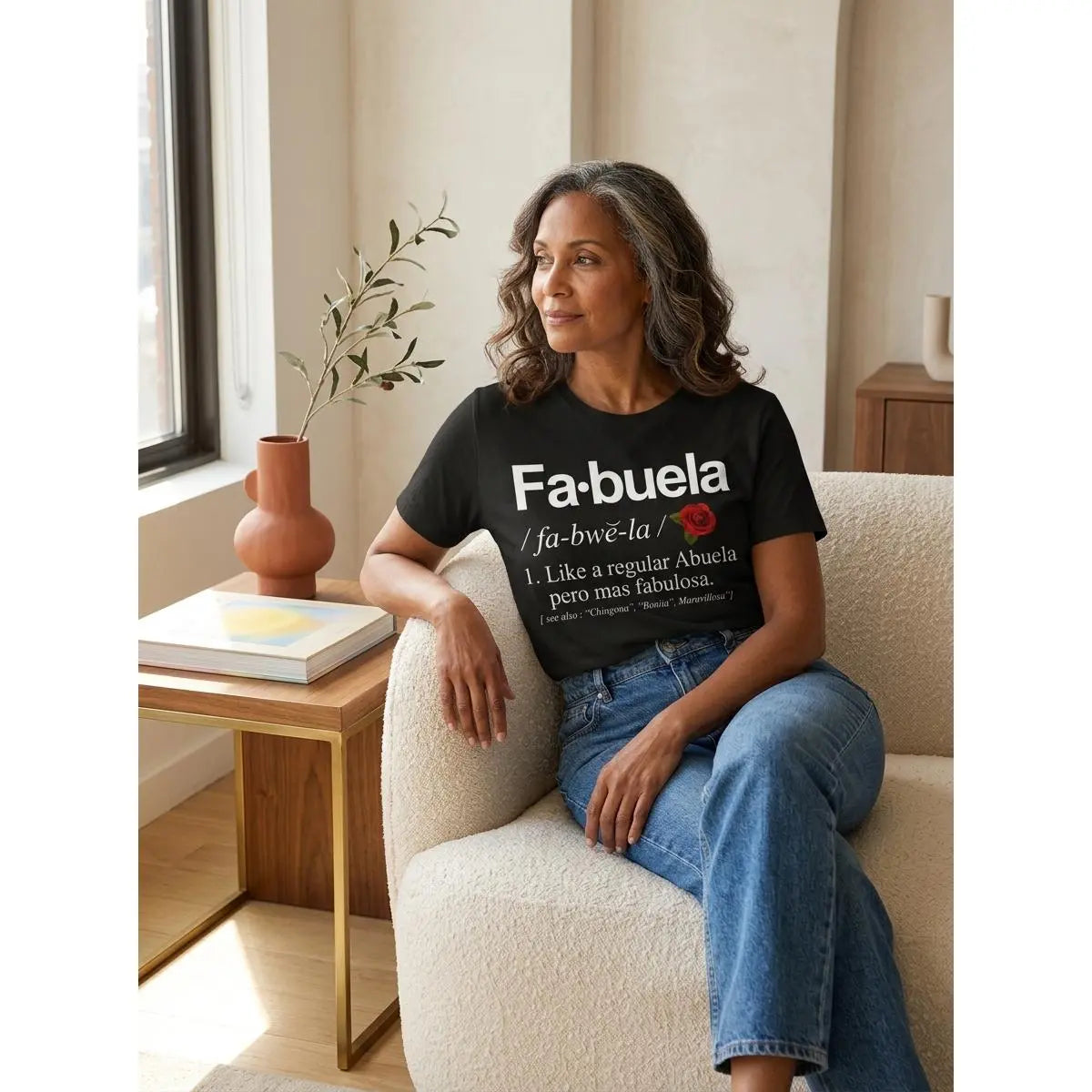 Cotton Unisex Fabuela Definiton T-Shirt Funny Fabuela Tee Shirt Casual Graphic Printed Tee