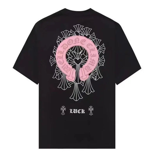 Autumn Summer Short Sleeved Men's Horseshoe Designer Printed High Street Casual Top T-shirt Women Cotton Unisex Luxury Brand Novelty Graphic T Shirt funny tshirt Undershirts Tees Casual Streetwear Classic Plain Men's Women Cotton Moisture Wicking Short