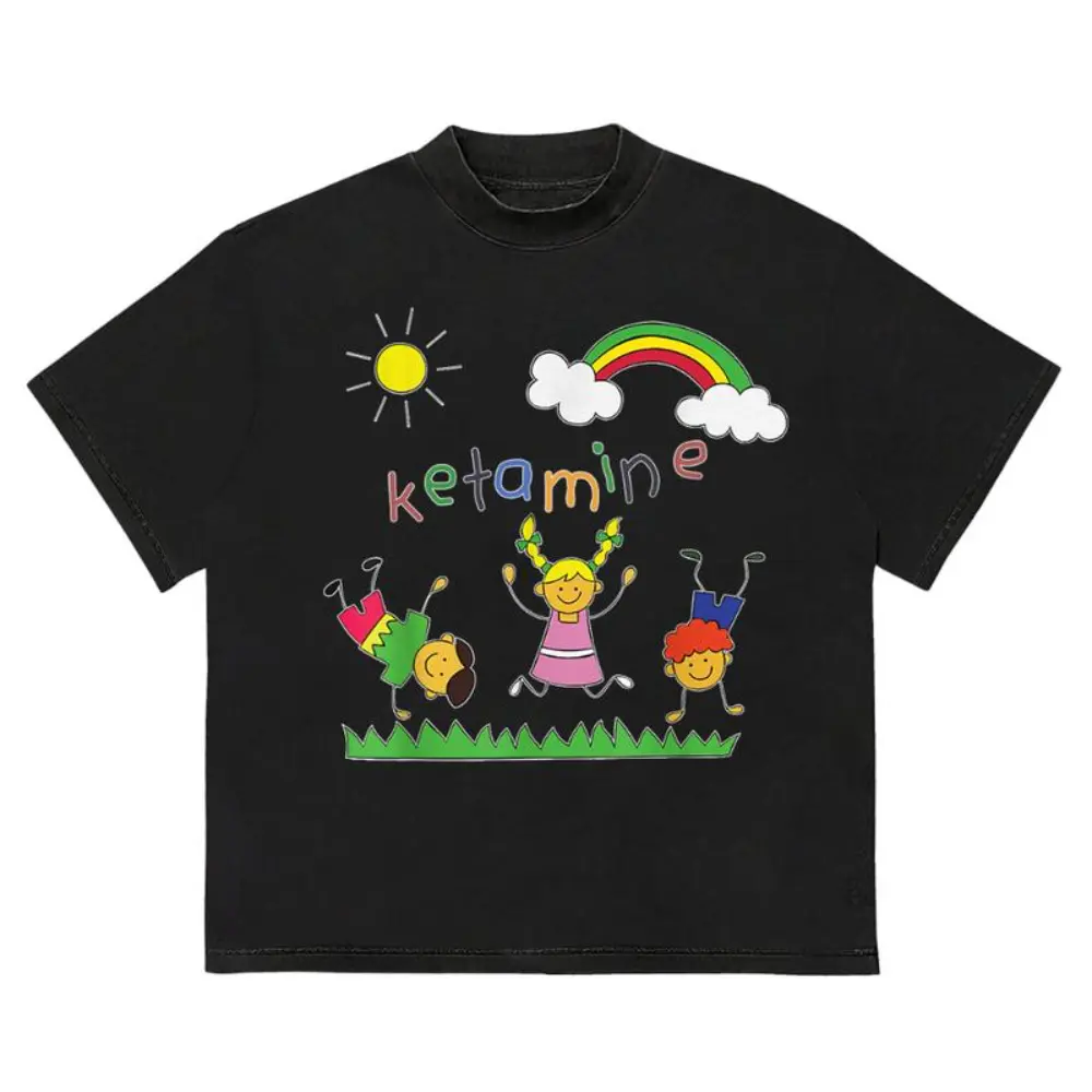 Ketamine Meme Dancing  Dank Humor T-Shirt Funny Tee Casual Graphic Shirt Oversized