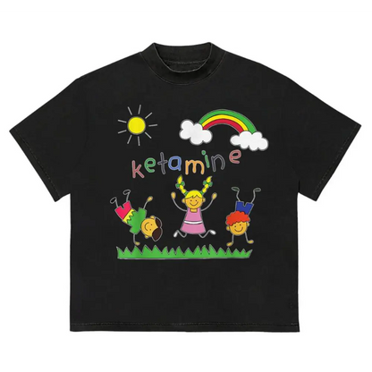 Ketamine Meme Dancing  Dank Humor T-Shirt Funny Tee Casual Graphic Shirt Oversized