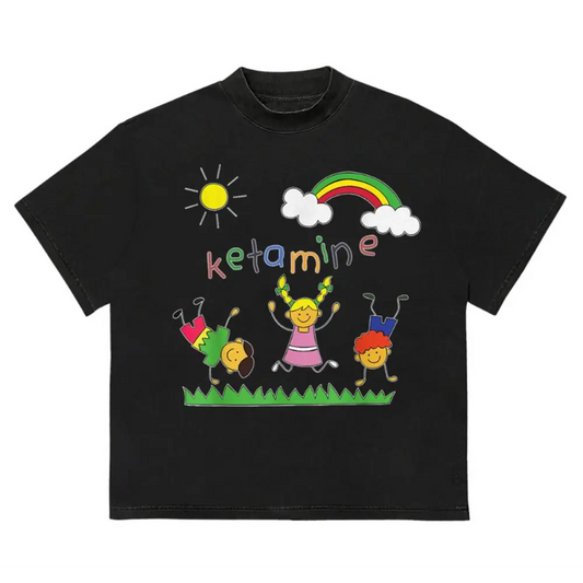 Ketamine Meme Dancing  Dank Humor T-Shirt Funny Tee Casual Graphic Shirt Oversized
