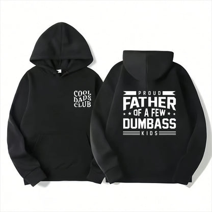 Proud Father of a Few Dumbass Youngsters" Funny Dad 2 Side T-Shirt, Moisture-Wicking, Ultra-Soft Cotton, Ideal for Summer Outdoor Activities, Humorous Dad Apparel, Fathers Day Gift